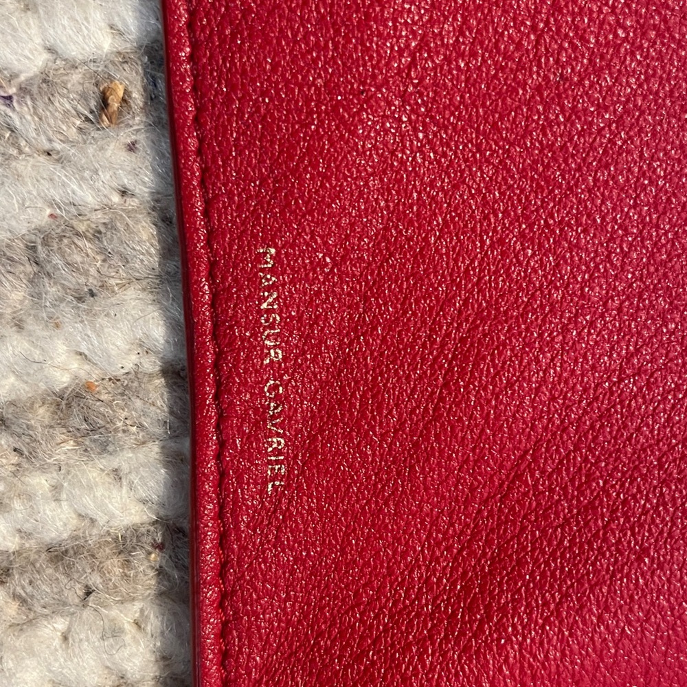 Mansur Gavriel Soft Lambskin Leather Pouch Wristlet Jewelry bag 8 x 5 - Picture 4 of 14